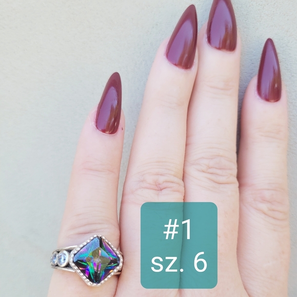 Pick your Rainbow Topaz .925 Ring NWOT 👈 - Picture 4 of 10